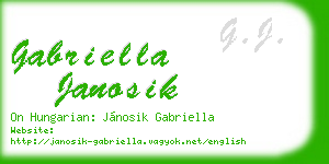 gabriella janosik business card