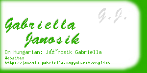 gabriella janosik business card